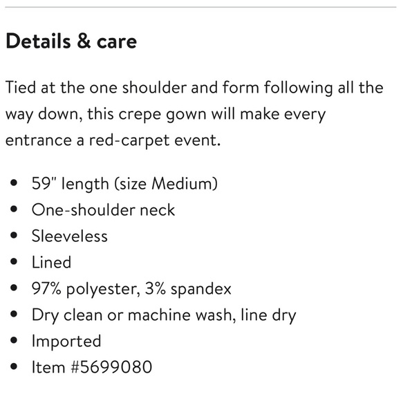 NWT Dress The Population XXL black one-shoulder gown - Picture 9 of 9